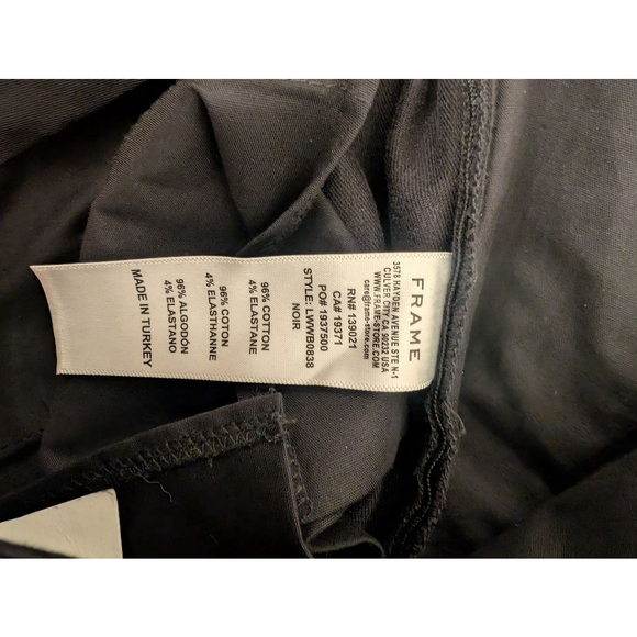 NWT Women's FRAME Black Le Crop Palazzo Wide Leg Trousers Sz 12 work wear office - Picture 9 of 14